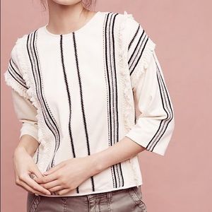 Eri And Ali Anthropologie Frayed Top